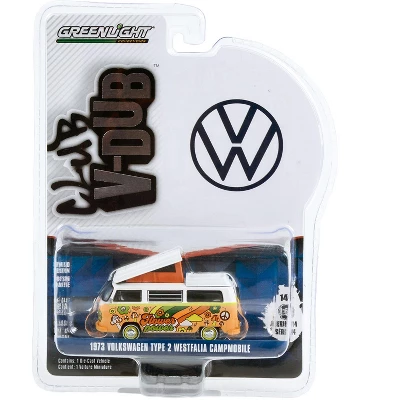 1973 Volkswagen Type 2 Westfalia Campmobile "Flower Power" "Club Vee-Dub Series 14" 1/64 Diecast Model By Greenlight 4 1973 Volkswagen Type 2 Westfalia Campmobile "Flower Power" "Club Vee-Dub Series 14" 1/64 Diecast Model By Greenlight - Image 2
