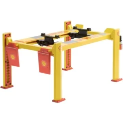 Adjustable Four Post Lift "Shell Oil" #2 For 1/18 Scale Diecast Model Cars By Greenlight