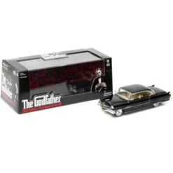 1955 Cadillac Fleetwood Series 60 Special Black "The Godfather" (1972) Movie 1/43 Diecast Model Car By Greenlight