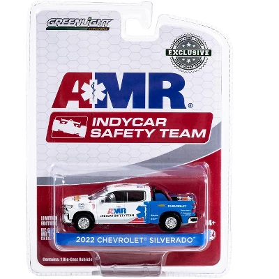2022 Chevrolet Silverado Truck #1 "2022 NTT IndyCar Series AMR Safety Team" W/Equipment 1/64 Diecast Model Car By Greenlight 4 2022 Chevrolet Silverado Truck #1 "2022 NTT IndyCar Series AMR Safety Team" W/Equipment 1/64 Diecast Model Car By Greenlight - Image 2