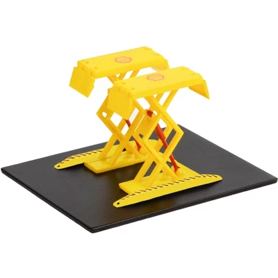 Automotive Double Scissor Lift "Shell Oil" Yellow "Double Scissor Lifts" Series 1 1/64 Diecast Model By Greenlight 3 Automotive Double Scissor Lift "Shell Oil" Yellow "Double Scissor Lifts" Series 1 1/64 Diecast Model By Greenlight