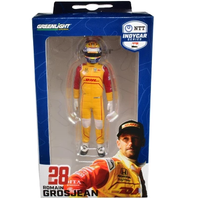 "NTT IndyCar Series" #28 Romain Grosjean Driver Figure "DHL - Andretti Autosport" For 1/18 Scale Models By Greenlight 4 "NTT IndyCar Series" #28 Romain Grosjean Driver Figure "DHL - Andretti Autosport" For 1/18 Scale Models By Greenlight - Image 2
