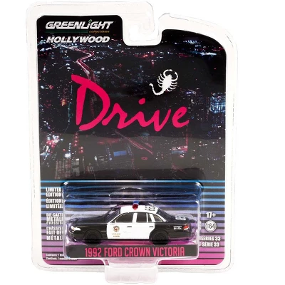 1992 Ford Crown Victoria Police Interceptor Black And White (LAPD) "Drive" (2011) Movie 1/64 Diecast Model Car By Greenlight 4 1992 Ford Crown Victoria Police Interceptor Black And White (LAPD) "Drive" (2011) Movie 1/64 Diecast Model Car By Greenlight - Image 2