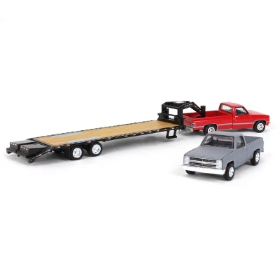 Greenlight Greenlight 1/64 Red 1986 Chevy K-30 Longbed W/ Gooseneck & Project Truck 51406-B 4 Greenlight Greenlight 1/64 Red 1986 Chevy K-30 Longbed W/ Gooseneck & Project Truck 51406-B - Image 2