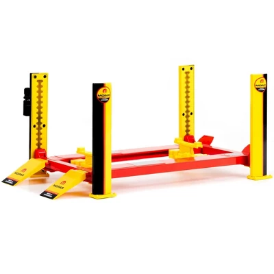 Adjustable Four Post Lift "MOPAR" Black And Yellow For 1/18 Scale Diecast Model Cars By Greenlight 4 Adjustable Four Post Lift "MOPAR" Black And Yellow For 1/18 Scale Diecast Model Cars By Greenlight - Image 2