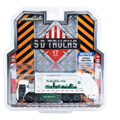 2021 Mack LR Electric Rear Loader Refuse Truck White NYC Dept Of Sanitation Fully Electric 1/64 Diecast Model Car By Greenlight 4 2021 Mack LR Electric Rear Loader Refuse Truck White NYC Dept Of Sanitation Fully Electric 1/64 Diecast Model Car By Greenlight - Image 2