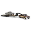 Greenlight 1/64 Brown 1986 Chevy K-30 Longbed W/ Gooseneck & Project Truck 51406-C