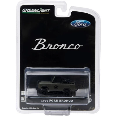 1977 Ford Bronco Military Tribute "Sarge 77" Hobby Exclusive 1/64 Diecast Model Car By Greenlight 4 1977 Ford Bronco Military Tribute "Sarge 77" Hobby Exclusive 1/64 Diecast Model Car By Greenlight - Image 2