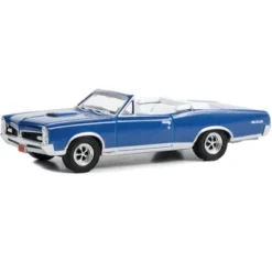 1967 Pontiac GTO Convertible Blue Metallic W/White Interior "Woodward Dream Cruise" Series 1/64 Diecast Model Car By Greenlight