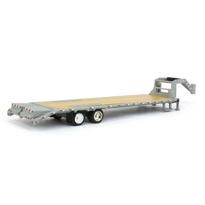 Greenlight Collectibles 1/64 Gooseneck Trailer Primer Gray With Red And White Conspicuity Stripes 30391 4 Greenlight Collectibles 1/64 Gooseneck Trailer Primer Gray With Red And White Conspicuity Stripes 30391 - Image 2