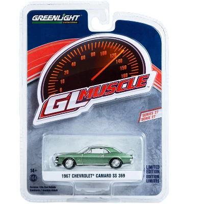 1967 Chevrolet Camaro SS 369 Mountain Green Metallic "Greenlight Muscle" Series 27 1/64 Diecast Model Car By Greenlight 4 1967 Chevrolet Camaro SS 369 Mountain Green Metallic "Greenlight Muscle" Series 27 1/64 Diecast Model Car By Greenlight - Image 2