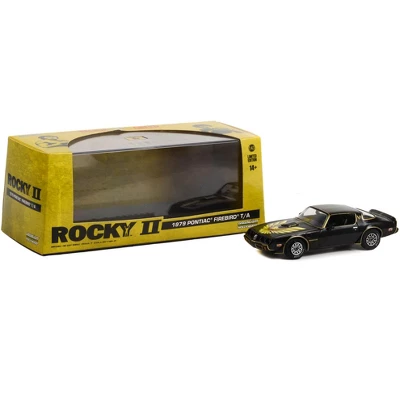 1979 Pontiac Firebird T/A Trans Am Black With Hood Phoenix "Rocky II (1979) Movie" 1/43 Diecast Model Car By Greenlight 4 1979 Pontiac Firebird T/A Trans Am Black With Hood Phoenix "Rocky II (1979) Movie" 1/43 Diecast Model Car By Greenlight - Image 2