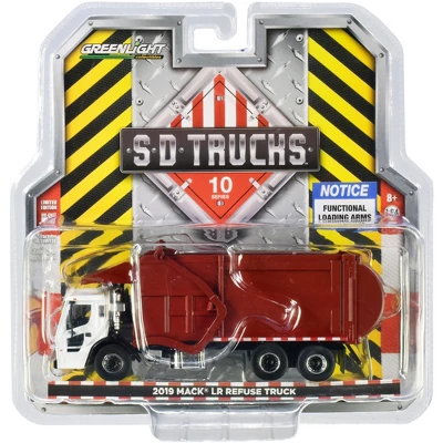 2019 Mack LR Refuse Garbage Truck White And Burgundy "S.D. Trucks" Series 10 1/64 Diecast Model By Greenlight 4 2019 Mack LR Refuse Garbage Truck White And Burgundy "S.D. Trucks" Series 10 1/64 Diecast Model By Greenlight - Image 2