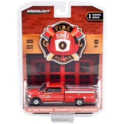 2017 Ram 3500 Dually Service Truck Red "Los Angeles County Fire Dept" (CA) "Fire & Rescue" 1/64 Diecast Model Car By Greenlight 5 2017 Ram 3500 Dually Service Truck Red "Los Angeles County Fire Dept" (CA) "Fire & Rescue" 1/64 Diecast Model Car By Greenlight -Greenlight Shop GUEST 2a389247 9006 43d2 a16a 98c1e6ff308a