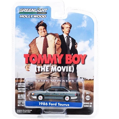 1986 Ford Taurus Blue Met. "Zalinsky Auto Parts" Crash Test Vehicle "Tommy Boy" 1995 Movie 1/64 Diecast Model Car By Greenlight 4 1986 Ford Taurus Blue Met. "Zalinsky Auto Parts" Crash Test Vehicle "Tommy Boy" 1995 Movie 1/64 Diecast Model Car By Greenlight - Image 2