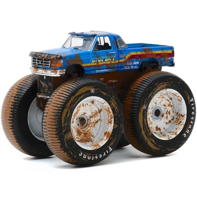 1996 Ford F-250 Monster Truck "Bigfoot #7" Blue (Dirty Version) "Kings Of Crunch" Series 7 1/64 Diecast Model Car By Greenlight 3 1996 Ford F-250 Monster Truck "Bigfoot #7" Blue (Dirty Version) "Kings Of Crunch" Series 7 1/64 Diecast Model Car By Greenlight