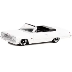 1963 Chevrolet Impala SS Convertible White "California Lowriders" Series 2 1/64 Diecast Model Car By Greenlight