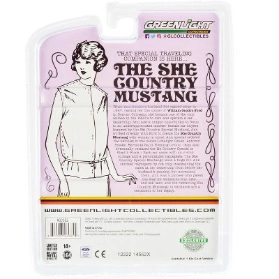 1967 Ford Mustang Evening Orchid Pink W/Black Top "She Country Special" 1/64 Diecast Model Car By Greenlight 3 1967 Ford Mustang Evening Orchid Pink W/Black Top "She Country Special" 1/64 Diecast Model Car By Greenlight