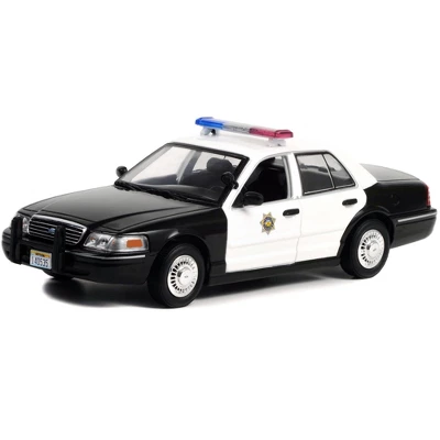 1998 Ford Crown Victoria Police Interceptor Black And White Reno 911 (2003-2009)" TV Series 1/24 Diecast Model Car By Greenlight 3 1998 Ford Crown Victoria Police Interceptor Black And White Reno 911 (2003-2009)" TV Series 1/24 Diecast Model Car By Greenlight
