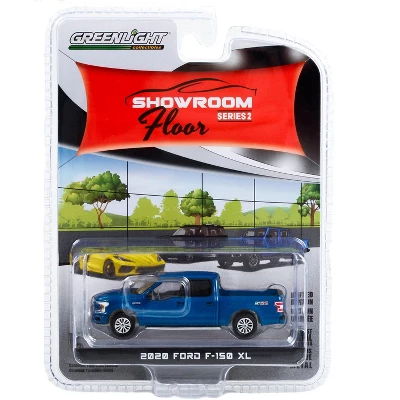 2020 Ford F-150 XL STX Package Pickup Truck Velocity Blue "Showroom Floor" Series 2 1/64 Diecast Model Car By Greenlight 4 2020 Ford F-150 XL STX Package Pickup Truck Velocity Blue "Showroom Floor" Series 2 1/64 Diecast Model Car By Greenlight - Image 2