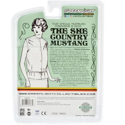 1967 Ford Mustang Limelite Green "She Country Special" "Bill Goodro Ford, Denver, Colorado" 1/64 Diecast Model Car By Greenlight 3 1967 Ford Mustang Limelite Green "She Country Special" "Bill Goodro Ford, Denver, Colorado" 1/64 Diecast Model Car By Greenlight