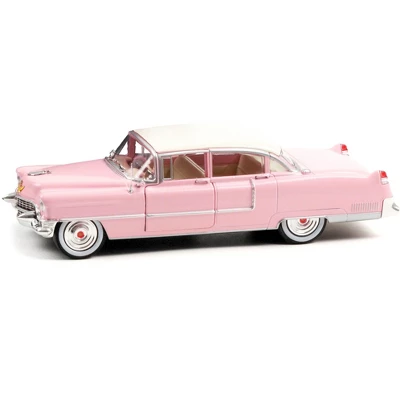 1955 Cadillac Fleetwood Series 60 Pink With White Top 1/24 Diecast Model Car By Greenlight 3 1955 Cadillac Fleetwood Series 60 Pink With White Top 1/24 Diecast Model Car By Greenlight