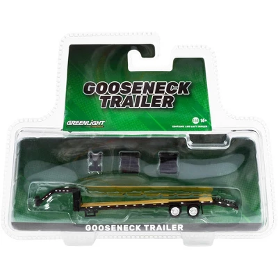 Gooseneck Trailer Black 1/64 Diecast Model By Greenlight 4 Gooseneck Trailer Black 1/64 Diecast Model By Greenlight - Image 2