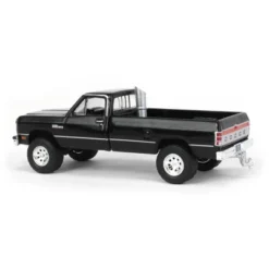 Greenlight Collectibles 1/64 1992 Dodge Ram 1st Generation Black Pulling Truck Outback Toys Exclusive 51386-A -Greenlight Shop GUEST 6618341a b91e 415f a14d 63dc6ea69b92
