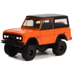 1967 Ford Bronco Custom Orange With Black Top (Lot #1267) Barrett-Jackson 'Scottsdale Ed' 1/64 Diecast Model Car By Greenlight