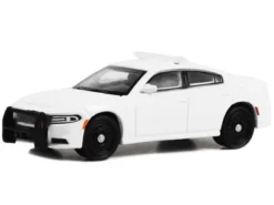 2022 Dodge Charger Pursuit Police Car White W/Light Bar "Hot Pursuit" "Hobby Exclusive" 1/64 Diecast Model Car By Greenlight