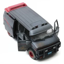 1983 GMC Vandura Black Weathered Version With Bullet Holes "The A-Team" TV Series 1/18 Diecast Model Car By Greenlight