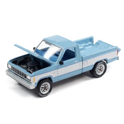 Greenlight Collectibles 1/64 1984 Ford Ranger Light Blue With White Sides, Johnny Lightning Classic Gold 2022 Rel. 1, JLSP224-A 4 Greenlight Collectibles 1/64 1984 Ford Ranger Light Blue With White Sides, Johnny Lightning Classic Gold 2022 Rel. 1, JLSP224-A - Image 2