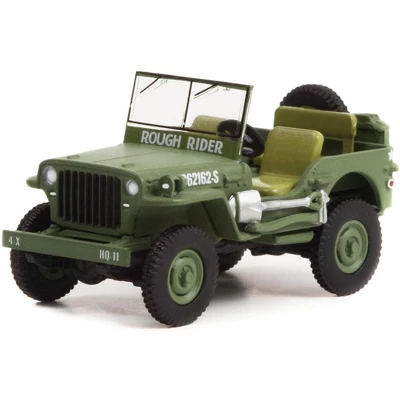 1942 Willys MB Jeep #20362162-S Green "U.S. Army World War II - Rough Rider" "Battalion 64" 1/64 Diecast Model Car By Greenlight 3 1942 Willys MB Jeep #20362162-S Green "U.S. Army World War II - Rough Rider" "Battalion 64" 1/64 Diecast Model Car By Greenlight