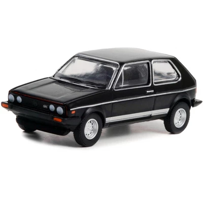 1983 Volkswagen Golf Mk1 GTI Black With Silver Stripes "Hot Hatches" Series 2 1/64 Diecast Model Car By Greenlight 3 1983 Volkswagen Golf Mk1 GTI Black With Silver Stripes "Hot Hatches" Series 2 1/64 Diecast Model Car By Greenlight