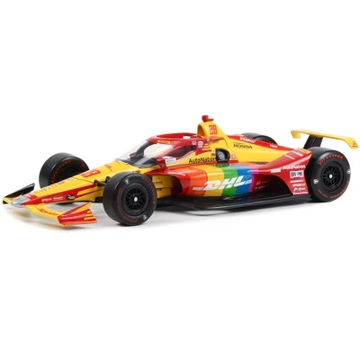 Dallara IndyCar #28 "DHL Delivered W/Pride" Andretti Autosport "NTT IndyCar Series" (2022) 1/18 Diecast Model Car By Greenlight 3 Dallara IndyCar #28 "DHL Delivered W/Pride" Andretti Autosport "NTT IndyCar Series" (2022) 1/18 Diecast Model Car By Greenlight