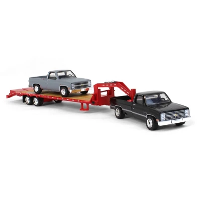 Greenlight Set Of 3 1/64 Chevy K-30 Longbed W/ Gooseneck & Project Truck 51406 3 Greenlight Set Of 3 1/64 Chevy K-30 Longbed W/ Gooseneck & Project Truck 51406