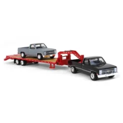 Greenlight 1/64 Black 1986 Chevy K-30 Longbed W/ Gooseneck & Project Truck 51406-A