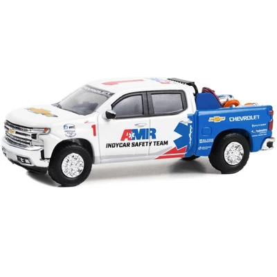 2022 Chevrolet Silverado Truck #1 "2022 NTT IndyCar Series AMR Safety Team" W/Equipment 1/64 Diecast Model Car By Greenlight 3 2022 Chevrolet Silverado Truck #1 "2022 NTT IndyCar Series AMR Safety Team" W/Equipment 1/64 Diecast Model Car By Greenlight