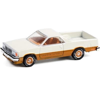 1980 Chevrolet El Camino SS Super Sport White And Gold "Greenlight Muscle" Series 26 1/64 Diecast Model Car By Greenlight 3 1980 Chevrolet El Camino SS Super Sport White And Gold "Greenlight Muscle" Series 26 1/64 Diecast Model Car By Greenlight