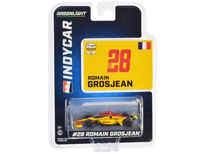 Dallara IndyCar #28 Romain Grosjean "DHL" Andretti Autosport "NTT IndyCar Series" (2023) 1/64 Diecast Model Car By Greenlight 4 Dallara IndyCar #28 Romain Grosjean "DHL" Andretti Autosport "NTT IndyCar Series" (2023) 1/64 Diecast Model Car By Greenlight - Image 2