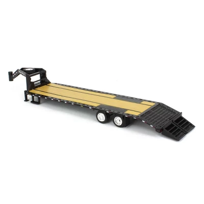 Greenlight Collectibles 1/64 Gooseneck Trailer Black With Red And White Conspicuity Stripes 30390 5 Greenlight Collectibles 1/64 Gooseneck Trailer Black With Red And White Conspicuity Stripes 30390 - Image 3