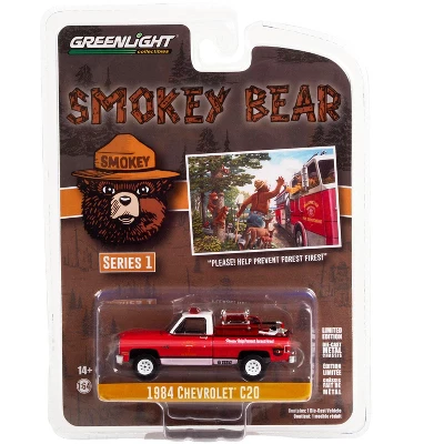 1984 Chevrolet C20 Truck W/Fire Equipment, Hose & Tank "Please! Help Prevent Forest Fires!" 1/64 Diecast Model Car By Greenlight 4 1984 Chevrolet C20 Truck W/Fire Equipment, Hose & Tank "Please! Help Prevent Forest Fires!" 1/64 Diecast Model Car By Greenlight - Image 2