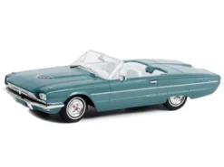 1966 Ford Thunderbird Convertible Light Blue Met. W/White Interior "Thelma & Louise" Movie 1/43 Diecast Model Car By Greenlight