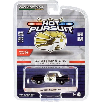 1982 Ford Mustang SSP Black & White CHP "California Highway Patrol" "Hot Pursuit" Series 36 1/64 Diecast Model Car By Greenlight 4 1982 Ford Mustang SSP Black & White CHP "California Highway Patrol" "Hot Pursuit" Series 36 1/64 Diecast Model Car By Greenlight - Image 2