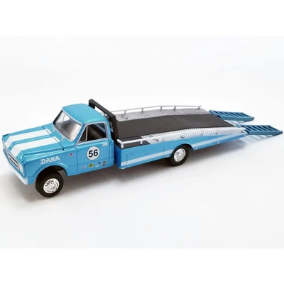 1967 Chevrolet C-30 Ramp Truck W/1967 Chevrolet T/A Camaro #56 "Dana" Light Blue Met. 1/64 Diecast Model Cars By Greenlight/ACME 4 1967 Chevrolet C-30 Ramp Truck W/1967 Chevrolet T/A Camaro #56 "Dana" Light Blue Met. 1/64 Diecast Model Cars By Greenlight/ACME - Image 2