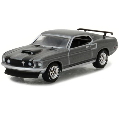 1969 Ford Mustang Boss 429 Gray Metallic With Black Stripes "John Wick" (2014) Movie 1/64 Diecast Model Car By Greenlight 3 1969 Ford Mustang Boss 429 Gray Metallic With Black Stripes "John Wick" (2014) Movie 1/64 Diecast Model Car By Greenlight
