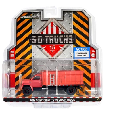 1980 Chevrolet C-70 Grain Truck Red (Weathered) "S.D. Trucks" Series 15 1/64 Diecast Model By Greenlight 4 1980 Chevrolet C-70 Grain Truck Red (Weathered) "S.D. Trucks" Series 15 1/64 Diecast Model By Greenlight - Image 2