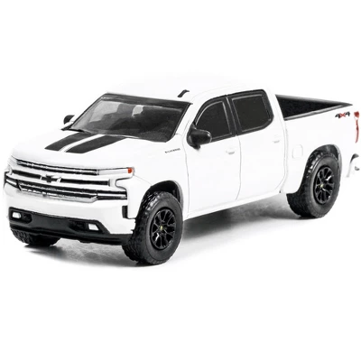 2020 Chevrolet Silverado RST Rally Edition Pickup Truck Summit White With Black Stripes 1/64 Diecast Model Car By Greenlight 3 2020 Chevrolet Silverado RST Rally Edition Pickup Truck Summit White With Black Stripes 1/64 Diecast Model Car By Greenlight