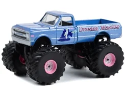 1969 Chevrolet C-10 Monster Truck Blue Metallic "Dream Master" "Kings Of Crunch" Series 12 1/64 Diecast Model Car By Greenlight