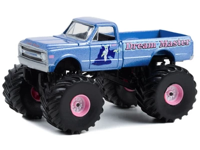 1969 Chevrolet C-10 Monster Truck Blue Metallic "Dream Master" "Kings Of Crunch" Series 12 1/64 Diecast Model Car By Greenlight 2 1969 Chevrolet C-10 Monster Truck Blue Metallic "Dream Master" "Kings Of Crunch" Series 12 1/64 Diecast Model Car By Greenlight